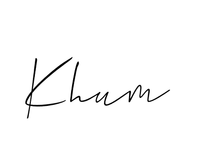 Allison_Script is a professional signature style that is perfect for those who want to add a touch of class to their signature. It is also a great choice for those who want to make their signature more unique. Get Khum name to fancy signature for free. Khum signature style 2 images and pictures png
