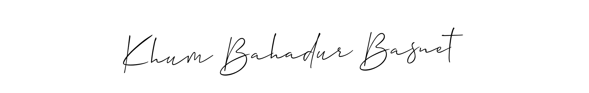 Make a beautiful signature design for name Khum Bahadur Basnet. Use this online signature maker to create a handwritten signature for free. Khum Bahadur Basnet signature style 2 images and pictures png