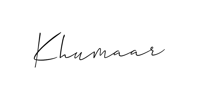 Similarly Allison_Script is the best handwritten signature design. Signature creator online .You can use it as an online autograph creator for name Khumaar. Khumaar signature style 2 images and pictures png