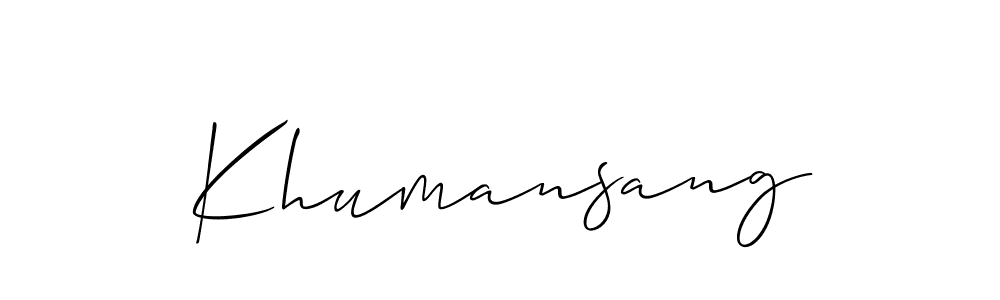 Khumansang stylish signature style. Best Handwritten Sign (Allison_Script) for my name. Handwritten Signature Collection Ideas for my name Khumansang. Khumansang signature style 2 images and pictures png