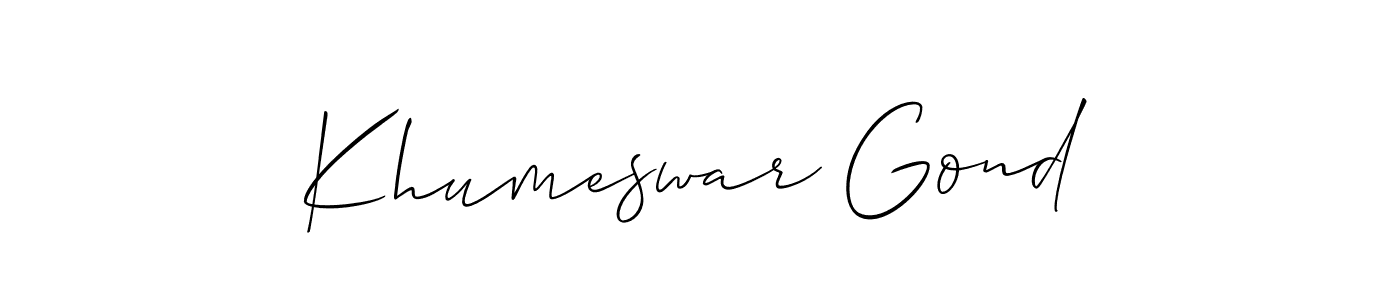 Once you've used our free online signature maker to create your best signature Allison_Script style, it's time to enjoy all of the benefits that Khumeswar Gond name signing documents. Khumeswar Gond signature style 2 images and pictures png
