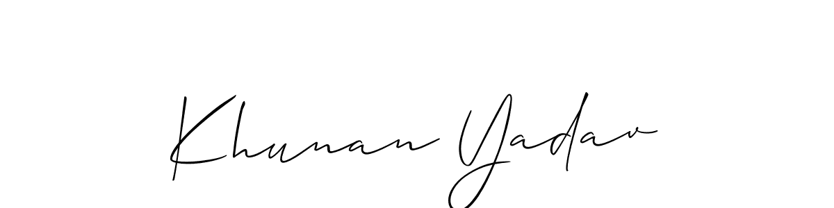 This is the best signature style for the Khunan Yadav name. Also you like these signature font (Allison_Script). Mix name signature. Khunan Yadav signature style 2 images and pictures png