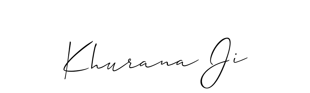 Also You can easily find your signature by using the search form. We will create Khurana Ji name handwritten signature images for you free of cost using Allison_Script sign style. Khurana Ji signature style 2 images and pictures png