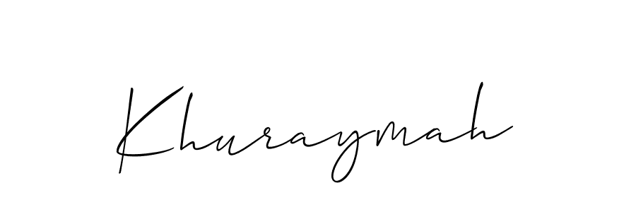 You can use this online signature creator to create a handwritten signature for the name Khuraymah. This is the best online autograph maker. Khuraymah signature style 2 images and pictures png