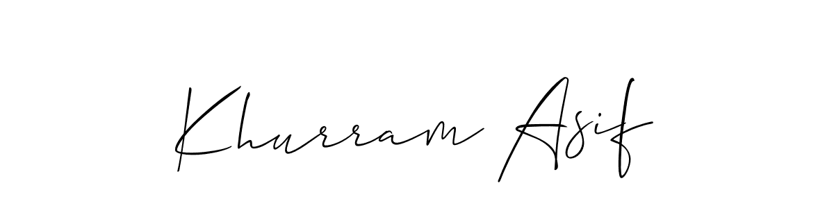 Khurram Asif stylish signature style. Best Handwritten Sign (Allison_Script) for my name. Handwritten Signature Collection Ideas for my name Khurram Asif. Khurram Asif signature style 2 images and pictures png
