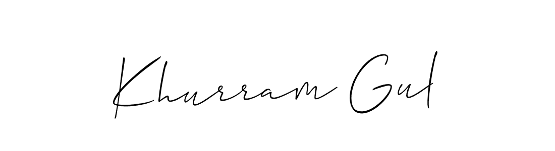 Khurram Gul stylish signature style. Best Handwritten Sign (Allison_Script) for my name. Handwritten Signature Collection Ideas for my name Khurram Gul. Khurram Gul signature style 2 images and pictures png