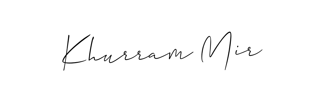 Khurram Mir stylish signature style. Best Handwritten Sign (Allison_Script) for my name. Handwritten Signature Collection Ideas for my name Khurram Mir. Khurram Mir signature style 2 images and pictures png