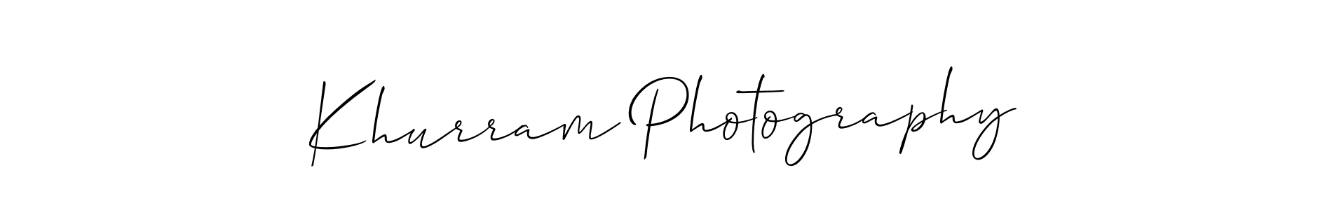 Also we have Khurram Photography name is the best signature style. Create professional handwritten signature collection using Allison_Script autograph style. Khurram Photography signature style 2 images and pictures png