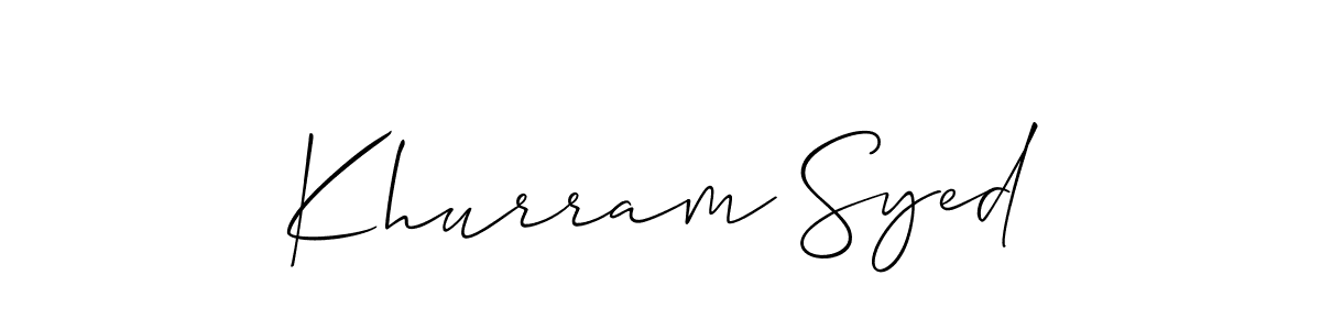 Check out images of Autograph of Khurram Syed name. Actor Khurram Syed Signature Style. Allison_Script is a professional sign style online. Khurram Syed signature style 2 images and pictures png