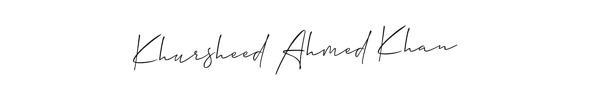 Make a beautiful signature design for name Khursheed Ahmed Khan. Use this online signature maker to create a handwritten signature for free. Khursheed Ahmed Khan signature style 2 images and pictures png