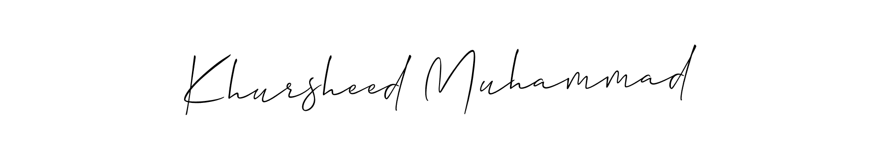 This is the best signature style for the Khursheed Muhammad name. Also you like these signature font (Allison_Script). Mix name signature. Khursheed Muhammad signature style 2 images and pictures png