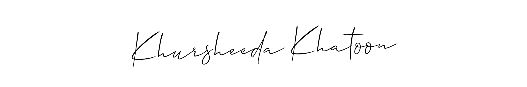 You can use this online signature creator to create a handwritten signature for the name Khursheeda Khatoon. This is the best online autograph maker. Khursheeda Khatoon signature style 2 images and pictures png