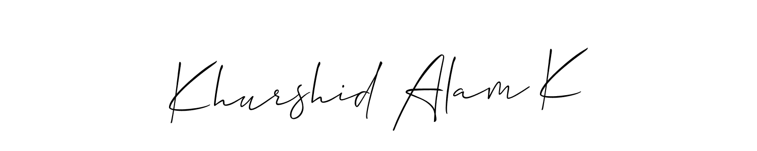 Best and Professional Signature Style for Khurshid Alam K. Allison_Script Best Signature Style Collection. Khurshid Alam K signature style 2 images and pictures png