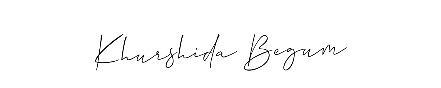 You should practise on your own different ways (Allison_Script) to write your name (Khurshida Begum) in signature. don't let someone else do it for you. Khurshida Begum signature style 2 images and pictures png