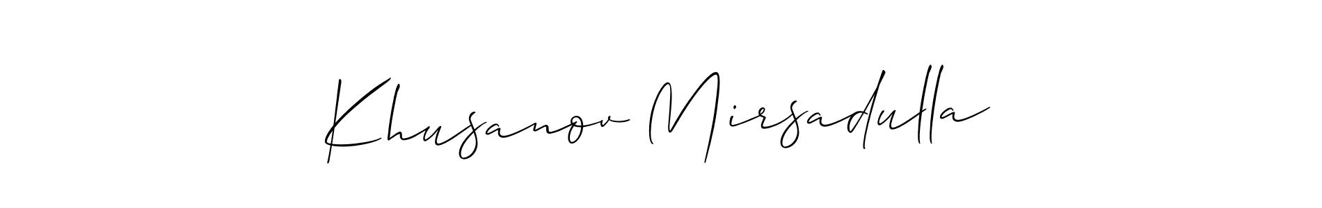 Once you've used our free online signature maker to create your best signature Allison_Script style, it's time to enjoy all of the benefits that Khusanov Mirsadulla name signing documents. Khusanov Mirsadulla signature style 2 images and pictures png