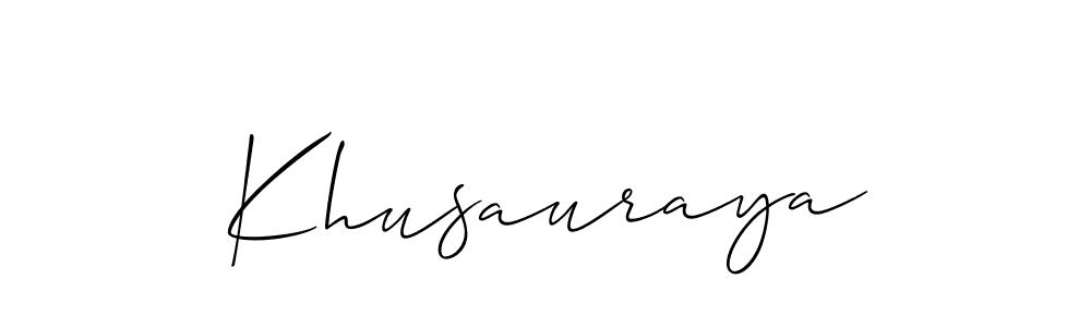 Best and Professional Signature Style for Khusauraya. Allison_Script Best Signature Style Collection. Khusauraya signature style 2 images and pictures png