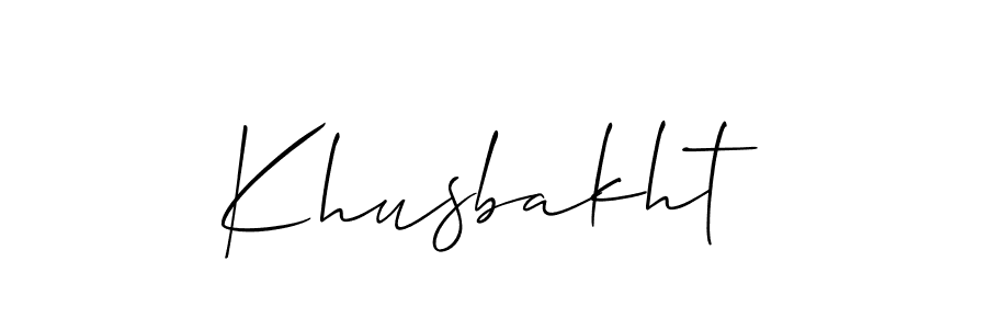 Once you've used our free online signature maker to create your best signature Allison_Script style, it's time to enjoy all of the benefits that Khusbakht name signing documents. Khusbakht signature style 2 images and pictures png