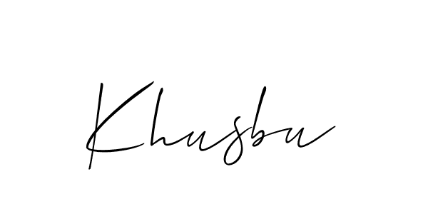 Best and Professional Signature Style for Khusbu. Allison_Script Best Signature Style Collection. Khusbu signature style 2 images and pictures png