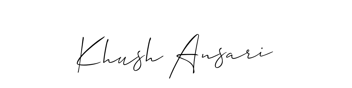 This is the best signature style for the Khush Ansari name. Also you like these signature font (Allison_Script). Mix name signature. Khush Ansari signature style 2 images and pictures png