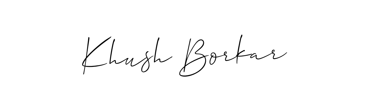 Once you've used our free online signature maker to create your best signature Allison_Script style, it's time to enjoy all of the benefits that Khush Borkar name signing documents. Khush Borkar signature style 2 images and pictures png