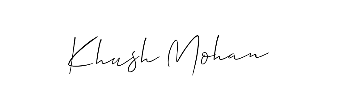 Khush Mohan stylish signature style. Best Handwritten Sign (Allison_Script) for my name. Handwritten Signature Collection Ideas for my name Khush Mohan. Khush Mohan signature style 2 images and pictures png