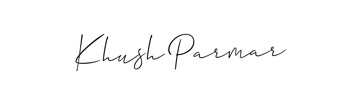 Create a beautiful signature design for name Khush Parmar. With this signature (Allison_Script) fonts, you can make a handwritten signature for free. Khush Parmar signature style 2 images and pictures png