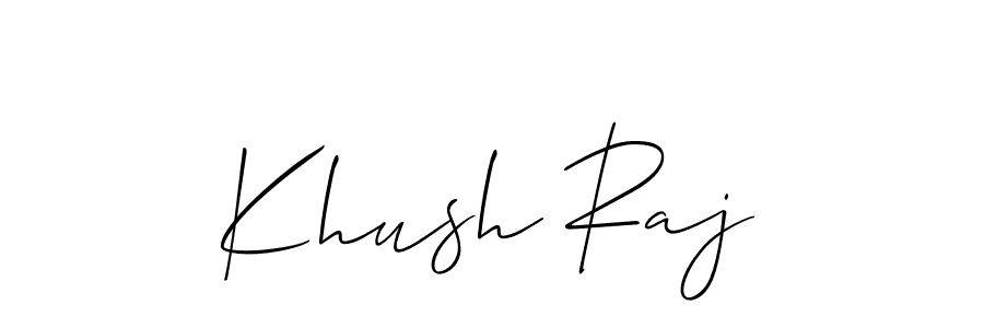 The best way (Allison_Script) to make a short signature is to pick only two or three words in your name. The name Khush Raj include a total of six letters. For converting this name. Khush Raj signature style 2 images and pictures png