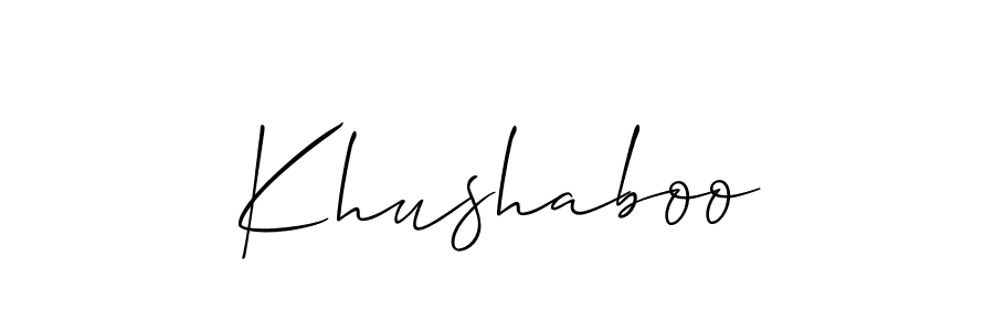 Create a beautiful signature design for name Khushaboo. With this signature (Allison_Script) fonts, you can make a handwritten signature for free. Khushaboo signature style 2 images and pictures png
