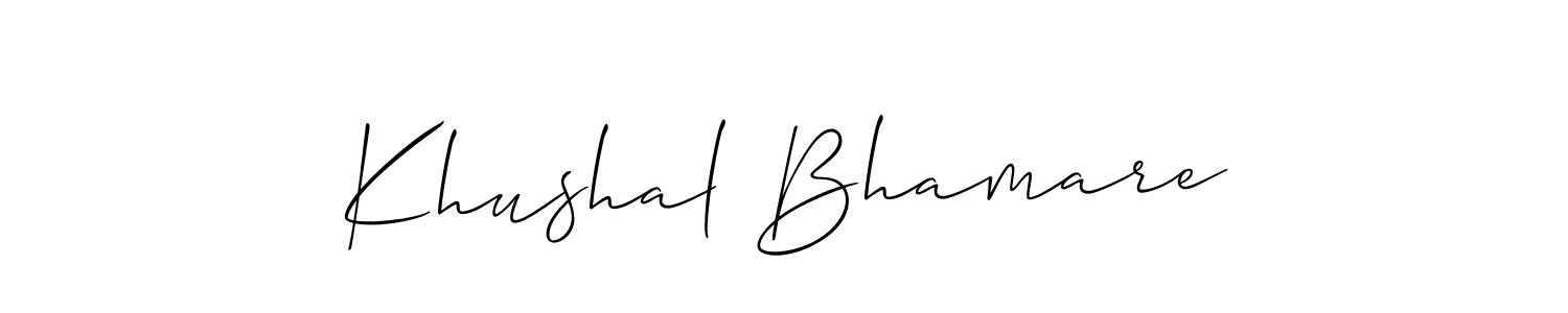 Khushal Bhamare stylish signature style. Best Handwritten Sign (Allison_Script) for my name. Handwritten Signature Collection Ideas for my name Khushal Bhamare. Khushal Bhamare signature style 2 images and pictures png