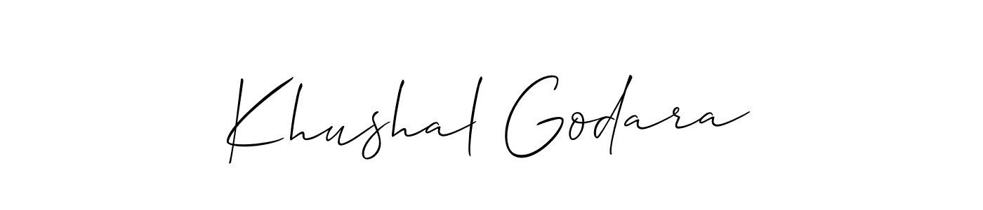 This is the best signature style for the Khushal Godara name. Also you like these signature font (Allison_Script). Mix name signature. Khushal Godara signature style 2 images and pictures png