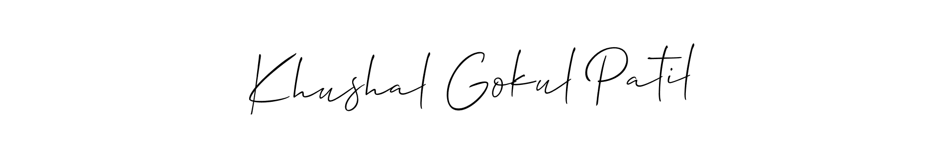 Here are the top 10 professional signature styles for the name Khushal Gokul Patil. These are the best autograph styles you can use for your name. Khushal Gokul Patil signature style 2 images and pictures png