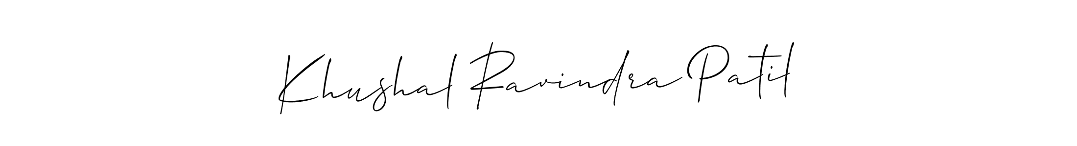 Also You can easily find your signature by using the search form. We will create Khushal Ravindra Patil name handwritten signature images for you free of cost using Allison_Script sign style. Khushal Ravindra Patil signature style 2 images and pictures png