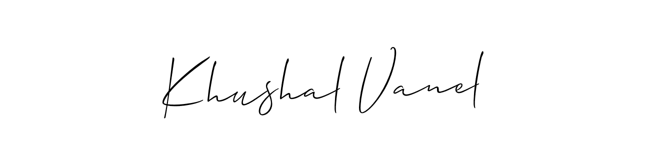 Once you've used our free online signature maker to create your best signature Allison_Script style, it's time to enjoy all of the benefits that Khushal Vanel name signing documents. Khushal Vanel signature style 2 images and pictures png