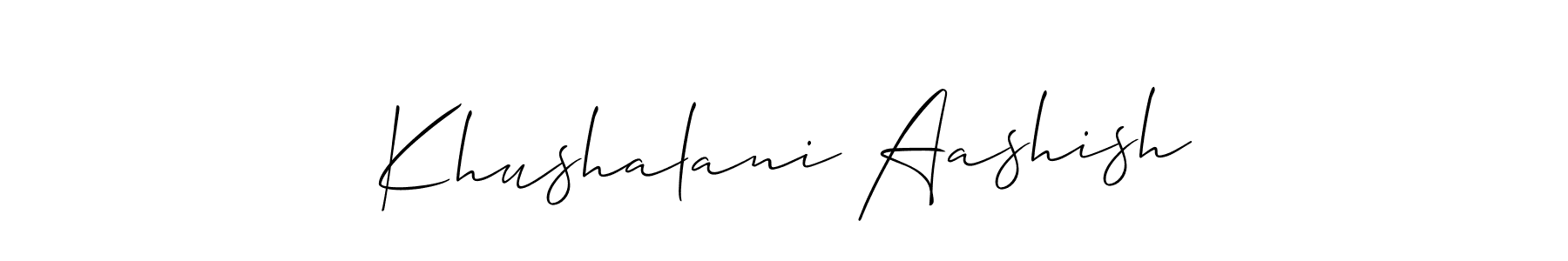 Best and Professional Signature Style for Khushalani Aashish. Allison_Script Best Signature Style Collection. Khushalani Aashish signature style 2 images and pictures png