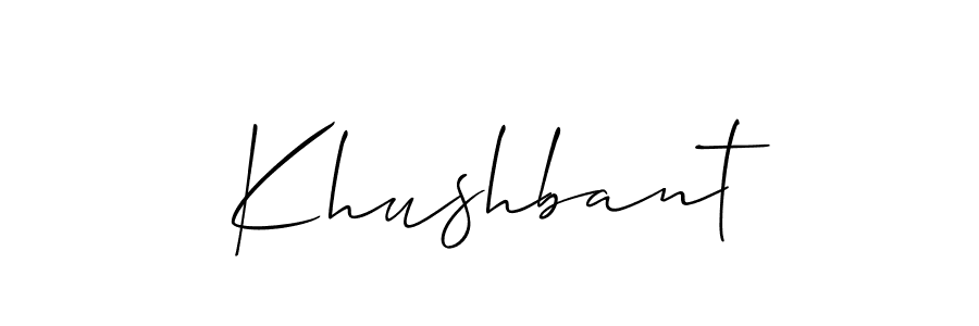 It looks lik you need a new signature style for name Khushbant. Design unique handwritten (Allison_Script) signature with our free signature maker in just a few clicks. Khushbant signature style 2 images and pictures png