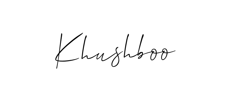 Also You can easily find your signature by using the search form. We will create Khushboo name handwritten signature images for you free of cost using Allison_Script sign style. Khushboo signature style 2 images and pictures png