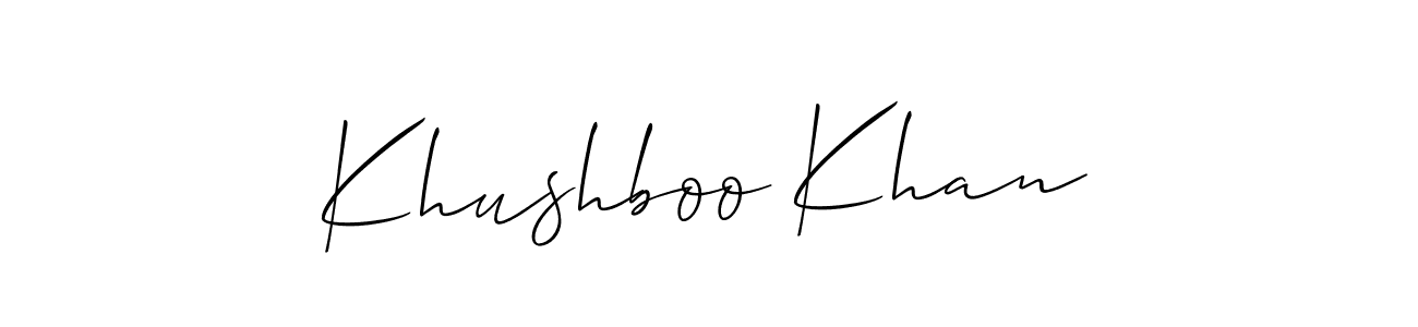 How to make Khushboo Khan signature? Allison_Script is a professional autograph style. Create handwritten signature for Khushboo Khan name. Khushboo Khan signature style 2 images and pictures png