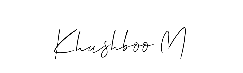 See photos of Khushboo M official signature by Spectra . Check more albums & portfolios. Read reviews & check more about Allison_Script font. Khushboo M signature style 2 images and pictures png