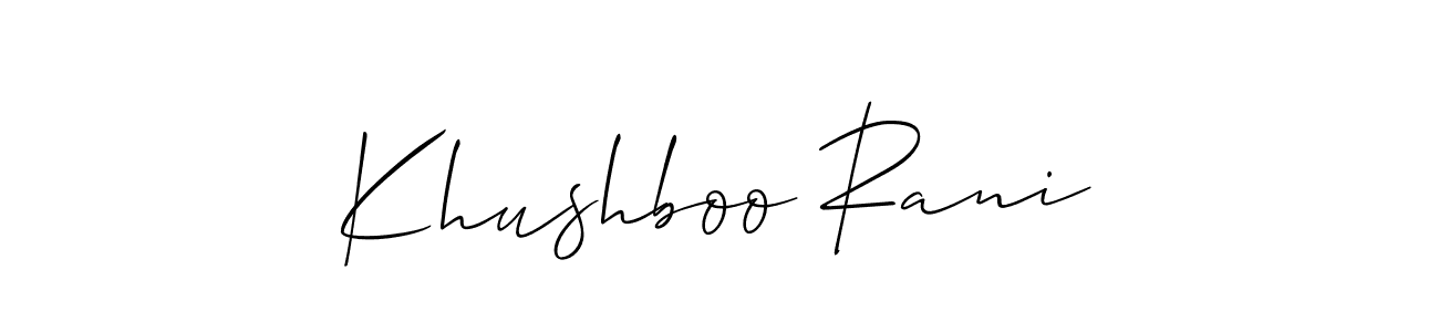 Once you've used our free online signature maker to create your best signature Allison_Script style, it's time to enjoy all of the benefits that Khushboo Rani name signing documents. Khushboo Rani signature style 2 images and pictures png