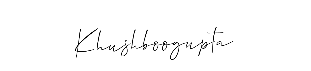 Design your own signature with our free online signature maker. With this signature software, you can create a handwritten (Allison_Script) signature for name Khushboogupta. Khushboogupta signature style 2 images and pictures png