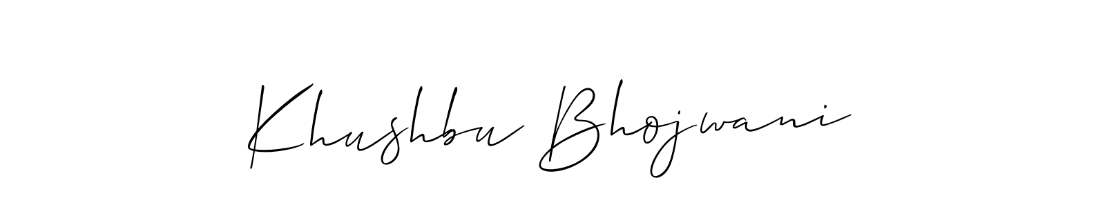 Once you've used our free online signature maker to create your best signature Allison_Script style, it's time to enjoy all of the benefits that Khushbu Bhojwani name signing documents. Khushbu Bhojwani signature style 2 images and pictures png