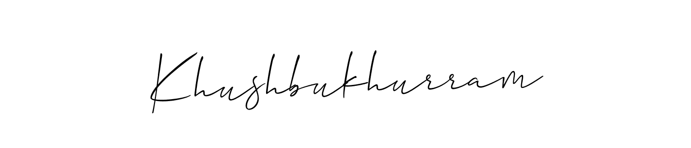 How to make Khushbukhurram name signature. Use Allison_Script style for creating short signs online. This is the latest handwritten sign. Khushbukhurram signature style 2 images and pictures png