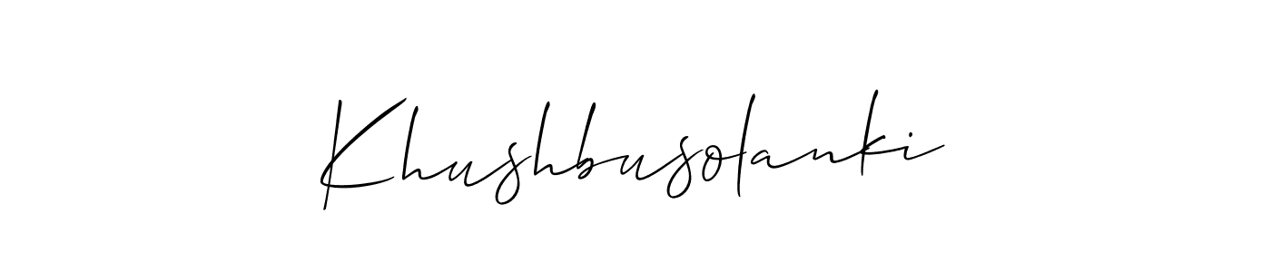 You should practise on your own different ways (Allison_Script) to write your name (Khushbusolanki) in signature. don't let someone else do it for you. Khushbusolanki signature style 2 images and pictures png