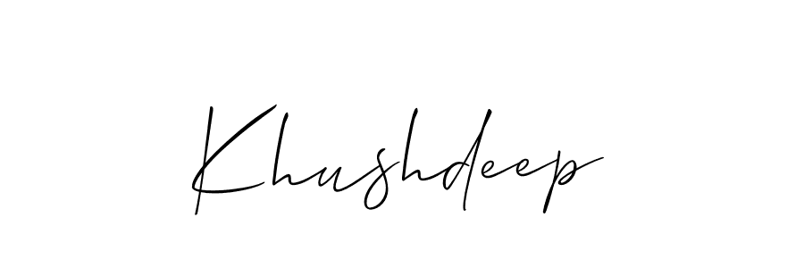 It looks lik you need a new signature style for name Khushdeep. Design unique handwritten (Allison_Script) signature with our free signature maker in just a few clicks. Khushdeep signature style 2 images and pictures png