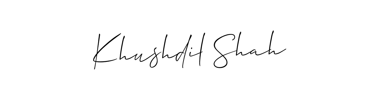 Make a beautiful signature design for name Khushdil Shah. Use this online signature maker to create a handwritten signature for free. Khushdil Shah signature style 2 images and pictures png