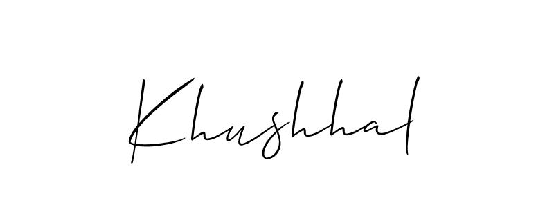 Best and Professional Signature Style for Khushhal. Allison_Script Best Signature Style Collection. Khushhal signature style 2 images and pictures png