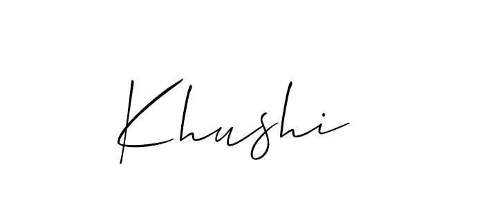 This is the best signature style for the Khushi  name. Also you like these signature font (Allison_Script). Mix name signature. Khushi  signature style 2 images and pictures png