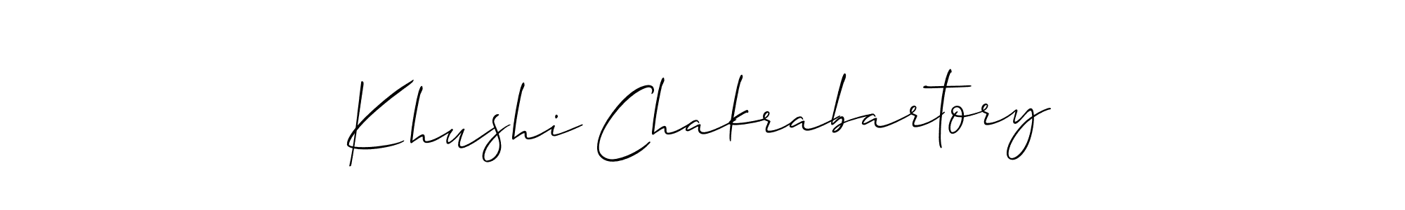 Here are the top 10 professional signature styles for the name Khushi Chakrabartory. These are the best autograph styles you can use for your name. Khushi Chakrabartory signature style 2 images and pictures png