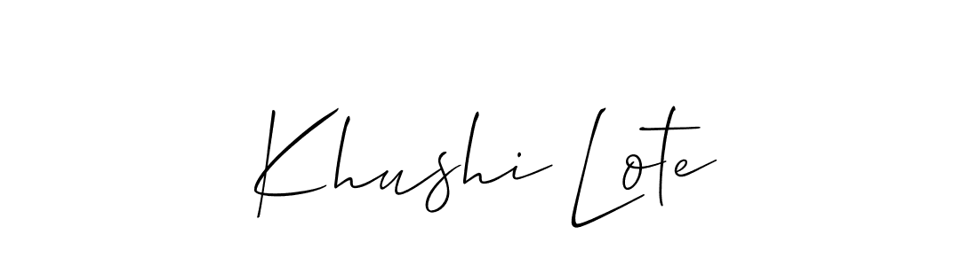 Make a beautiful signature design for name Khushi Lote. Use this online signature maker to create a handwritten signature for free. Khushi Lote signature style 2 images and pictures png