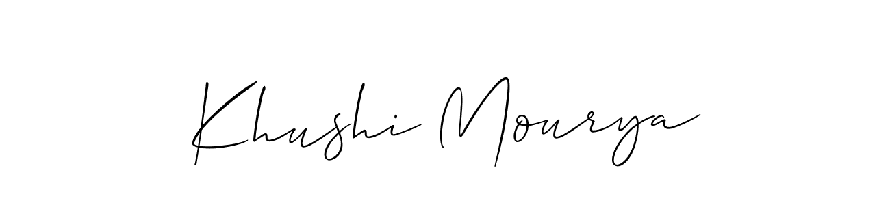It looks lik you need a new signature style for name Khushi Mourya. Design unique handwritten (Allison_Script) signature with our free signature maker in just a few clicks. Khushi Mourya signature style 2 images and pictures png